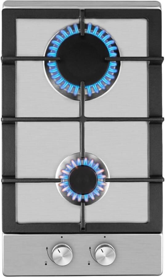 SNJY Gaskookplaat Gasfornuis Fornuis 2 Pitten 4000W Zwart