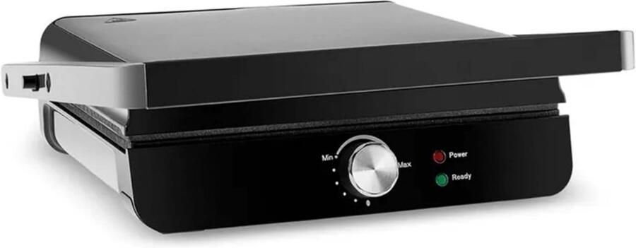 SNJY Grill Apparaat Bakplaat Electrisch Tafelgrill Toaster 2-in-1 2000 W Zwart