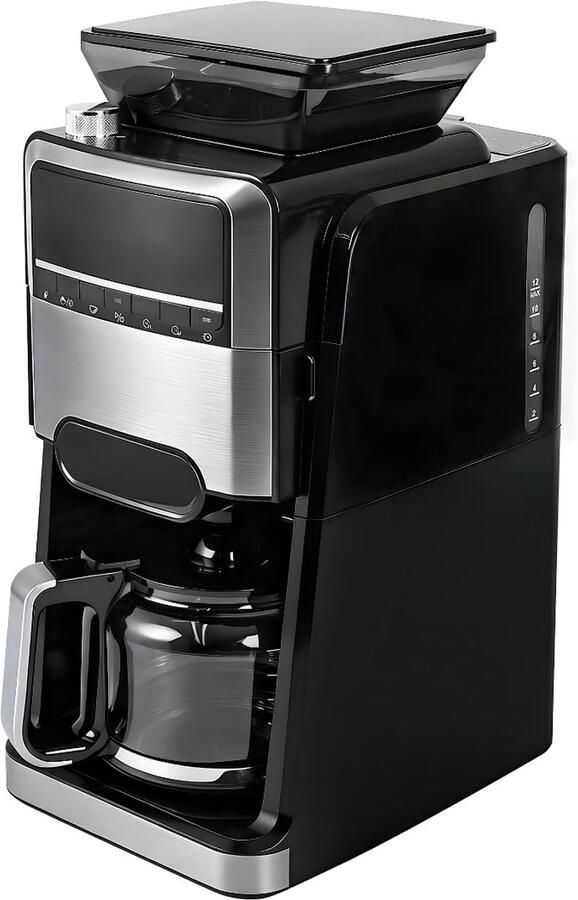 SNJY Koffiemachine met Bonen Volautomatische Koffiemachine Espressomachine Koffiezetapparaat Bonen 1400W Zwart