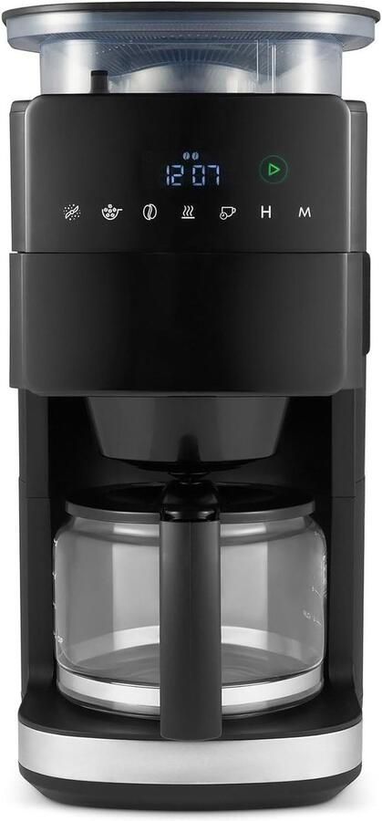 SNJY Koffiemachine met Bonen Volautomatische Koffiemachine Espressomachine Koffiezetapparaat Bonen 1000 W Zwart