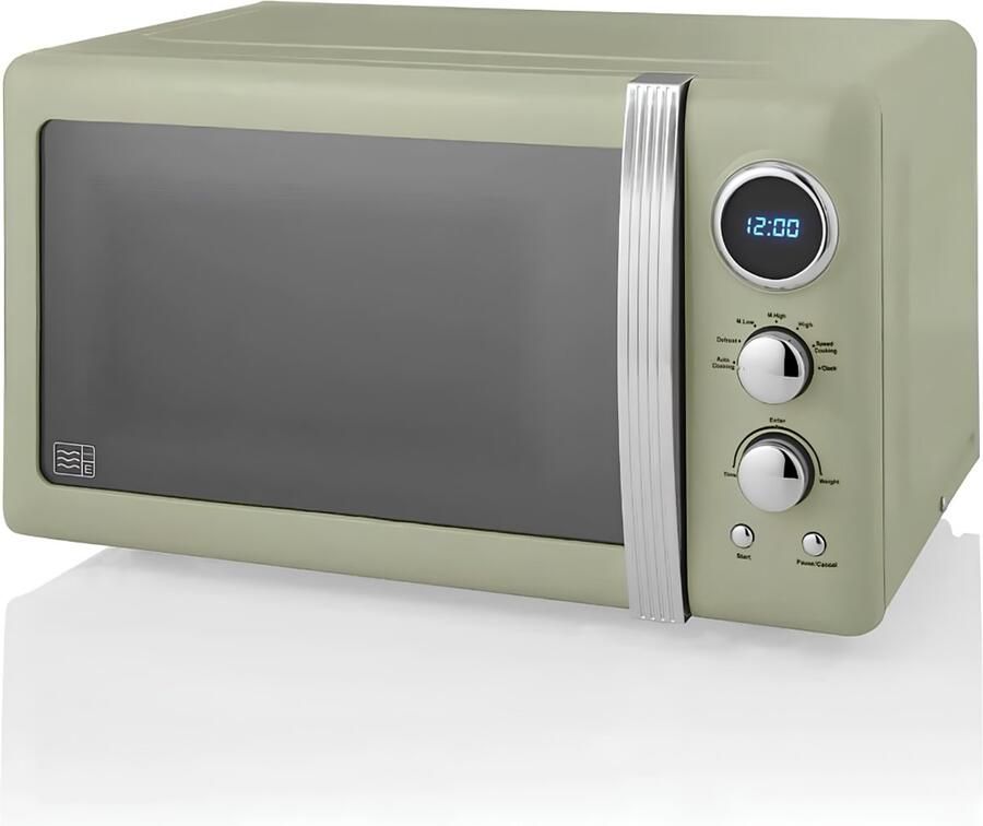 SNJY Magnetron Vrijstaand Microgolf Microwave 5 Standen 20 Liter 32D x 44B x 26H cm 800 W Groen