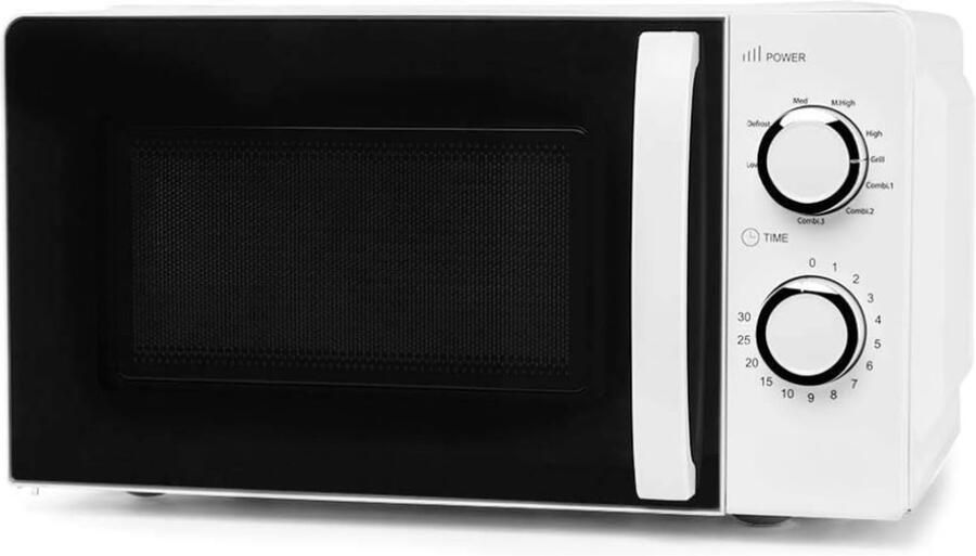 SNJY Magnetron Vrijstaand Microgolf Microwave Met Grill 20 Liter 900 W Wit Zwart