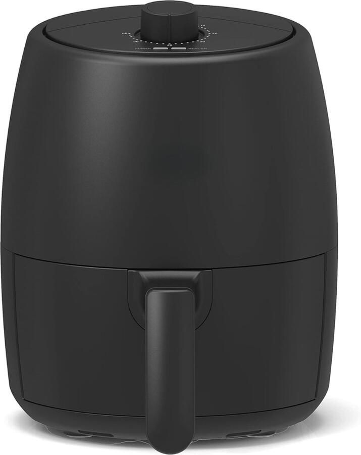 SNJY Mini Airfryer Klein Camping Airfryer 2 Liter 5-in-1 1200W Zwart