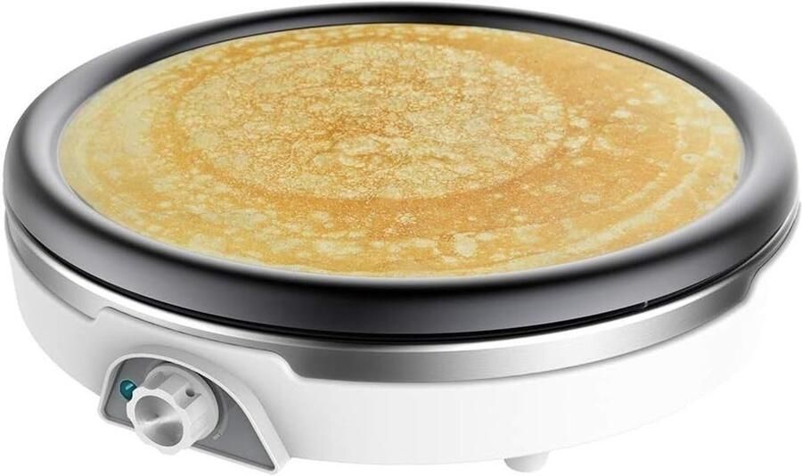 SNJY Pannenkoekenpan Pannenkoekenmaker Crepe Maker XL 38 cm 1350 W Wit
