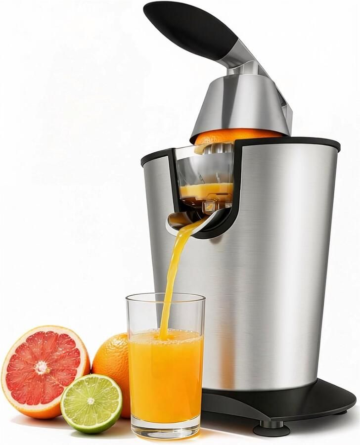 SNJY Sinaasappelpers Citruspers Fruitpers 200 W 400ML Zilver