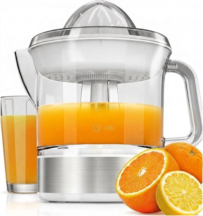 SNJY Sinaasappelpers Citruspers Fruitpers 40 W 700ML Zilver Wit
