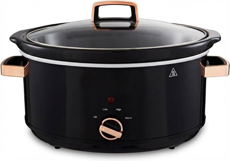 SNJY Slowcooker met Timer Slowcooker Slowcookers 6 5L 3 Kookinstellingen 270 Watt Zwart
