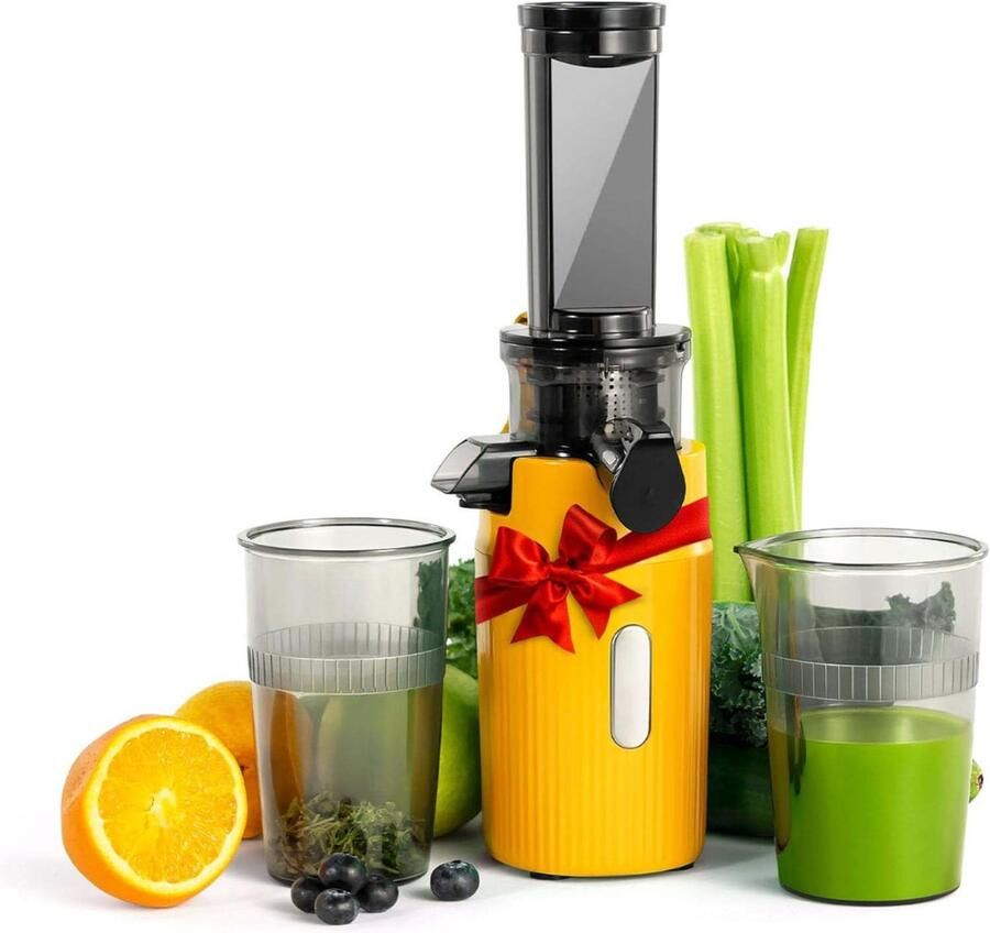 SNJY Slowjuicer Juice Maker Extracteur De Jus 130W Geel