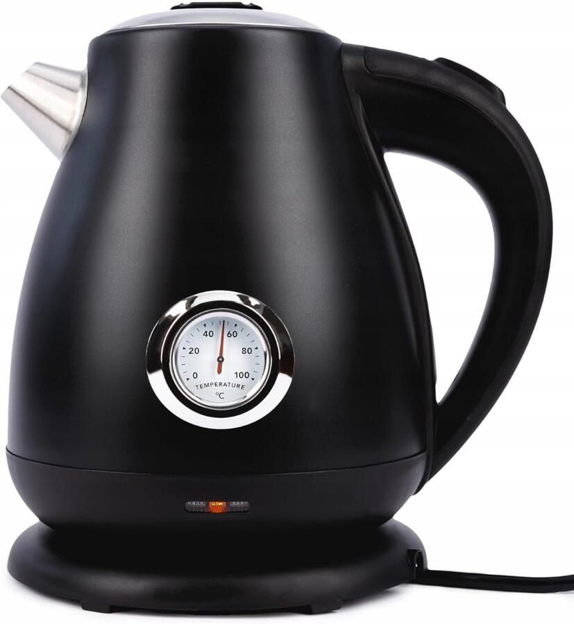 SNJY Waterkoker Retro Waterkoker Vintage Waterkoker Design 1 7 Liter 2200 W Zwart