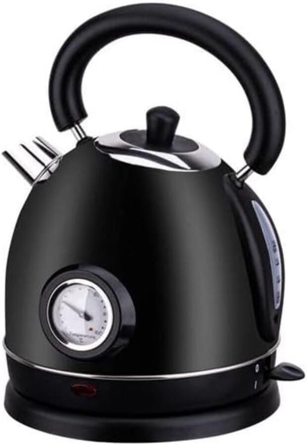 SNJY Waterkoker Retro Waterkoker Vintage Waterkoker Design 1 8 Liter 2200 W Zwart