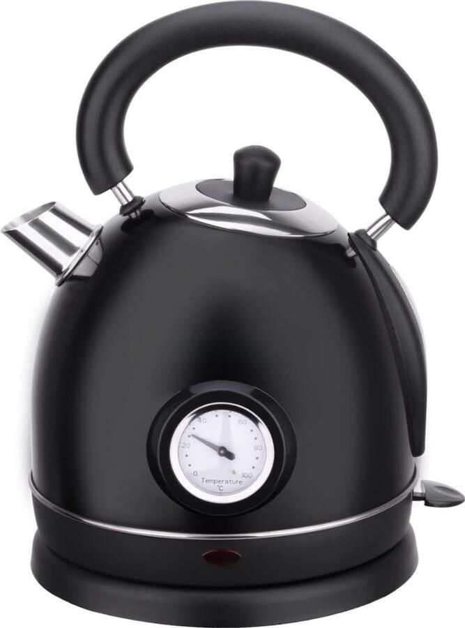 SNJY Waterkoker Retro Waterkoker Vintage Waterkoker Design 1 8 Liter 2200 W Zwart