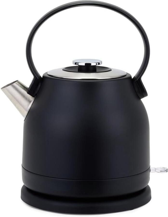 SNJY Waterkoker Retro Waterkoker Vintage Waterkoker Design 1.5 Liter 2200 W Zwart