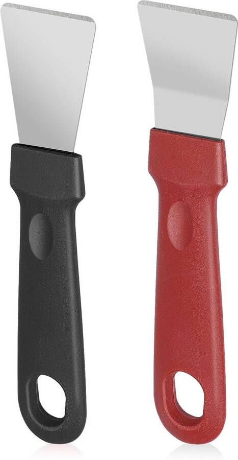 SNQ Reinigingsschraper Schraper Voor Oven Fornuis Inductie Vriezer Roestvrij Staal Voor Het Reinigen Van De Keuken 15.3 X 3.4 CM 2 Stuks
