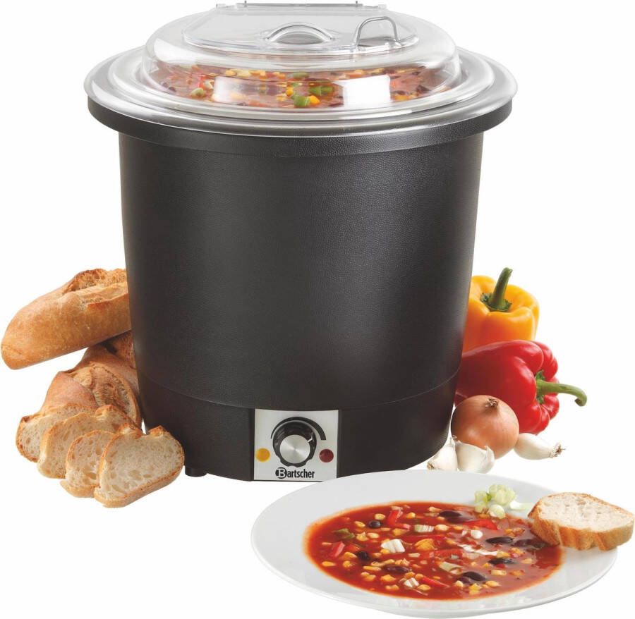 Soeppan 10 L zwart Bartscher Elektrische Soeppan 10 Liter 38(h) x 33 Ø cm