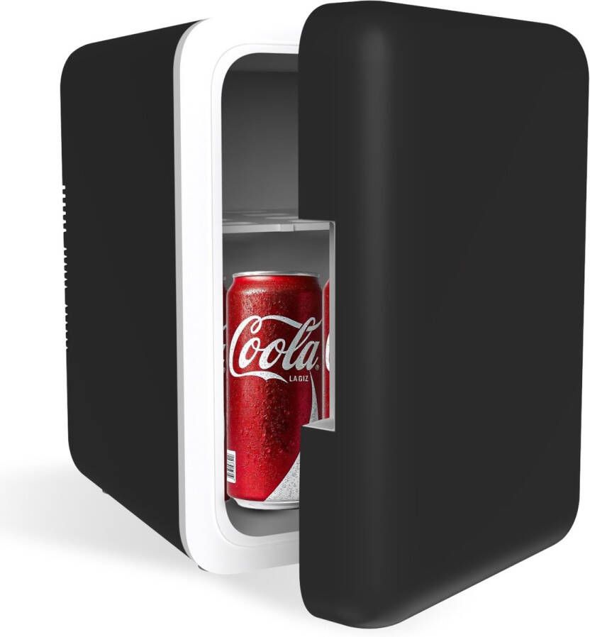 Soft & Silky Mini koelkast 5L Skincare & make-up fridge Eten & drinken Organizer 12V & 230V Koel & warm Compact Zwart