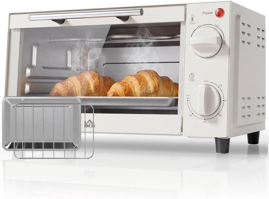 Sogiol Mini elektrische oven 9L tafelmodel 750W met instelbare temperatuur en timer 35x24 6x20 cm