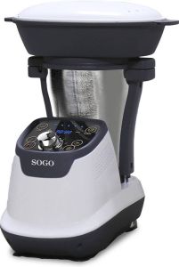 Sogo – Multifunctionele Keukenmachine Met 1.75 L RVS Kan en Stomer Met LED Touchscreen 4 Vooringingestelde Functies