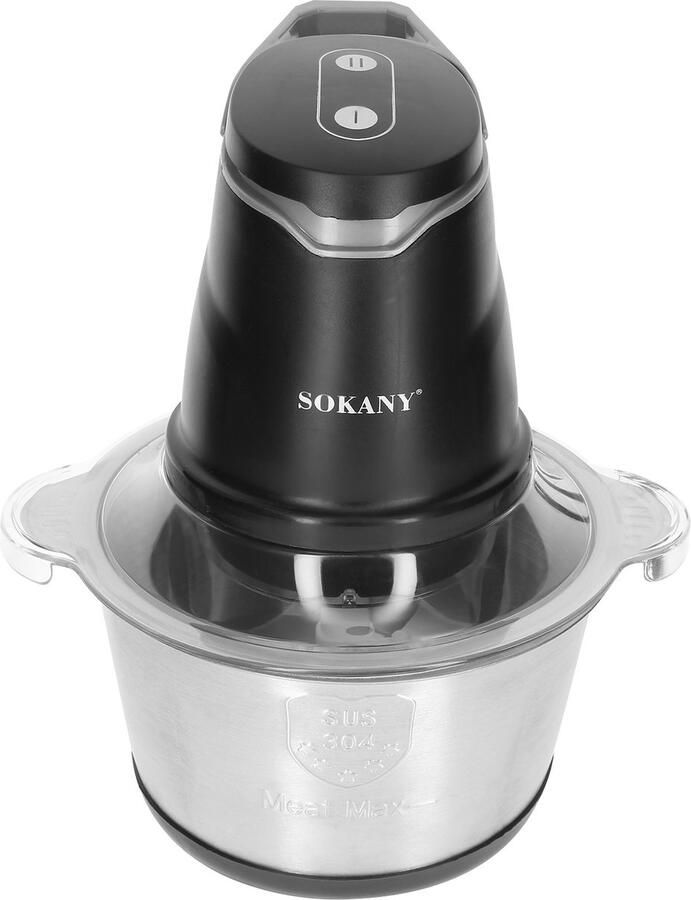 Sokany Multifunctionele elektrische vleesmolen 2L Zilveren