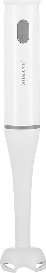 Sokany Staafmixer 200W met 2-Laags Roestvrijstalen Mes Wit