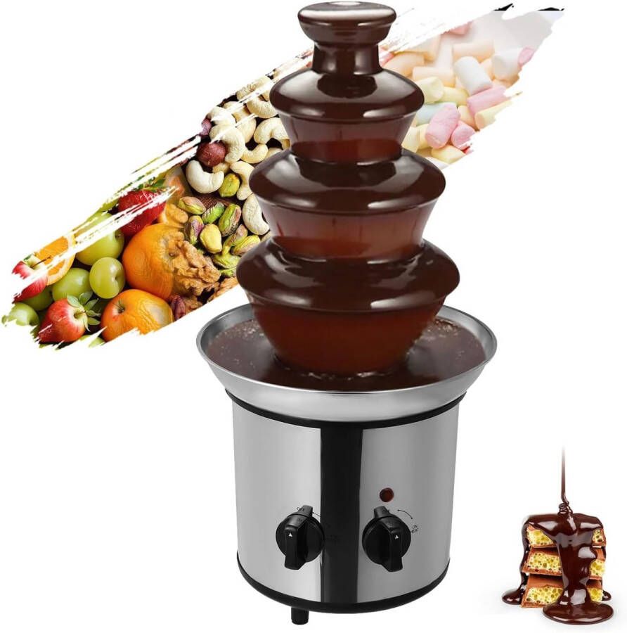 Solacis Chocoladefontein Chocolade fontein Chocolade fondue Chocolade smelter Chocolade verwarmer Must have voor elke gelegenheid!