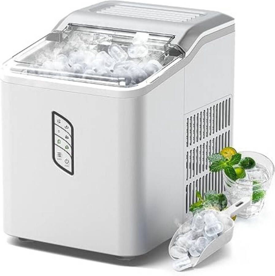 Solacis Ijsblokjesmachine Ijsmachine Ijsblokjes machine 2 verschillende groottes Binnen 9 minuten klaar Tot 12kg per uur