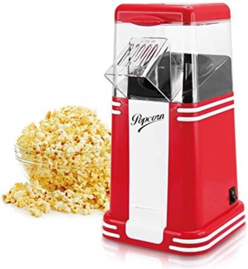 Solacis Popcorn machine Popcorn Popcornmakers Popcornmachine 1200W Zonder olie of boter Perfect voor een feestje!
