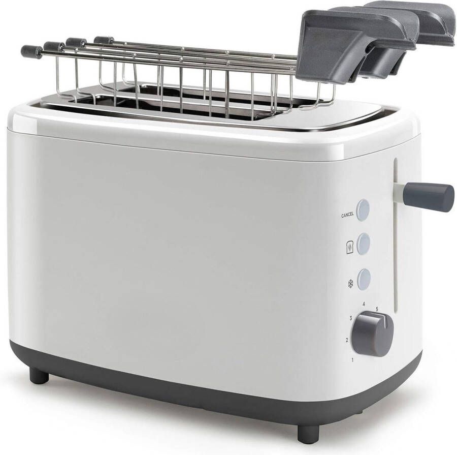 Broodrooster met tostiklemmen Broodrooster Tostiapparaat Tostiklemmen Verschillende warmtestanden Must have voor in de keuken!