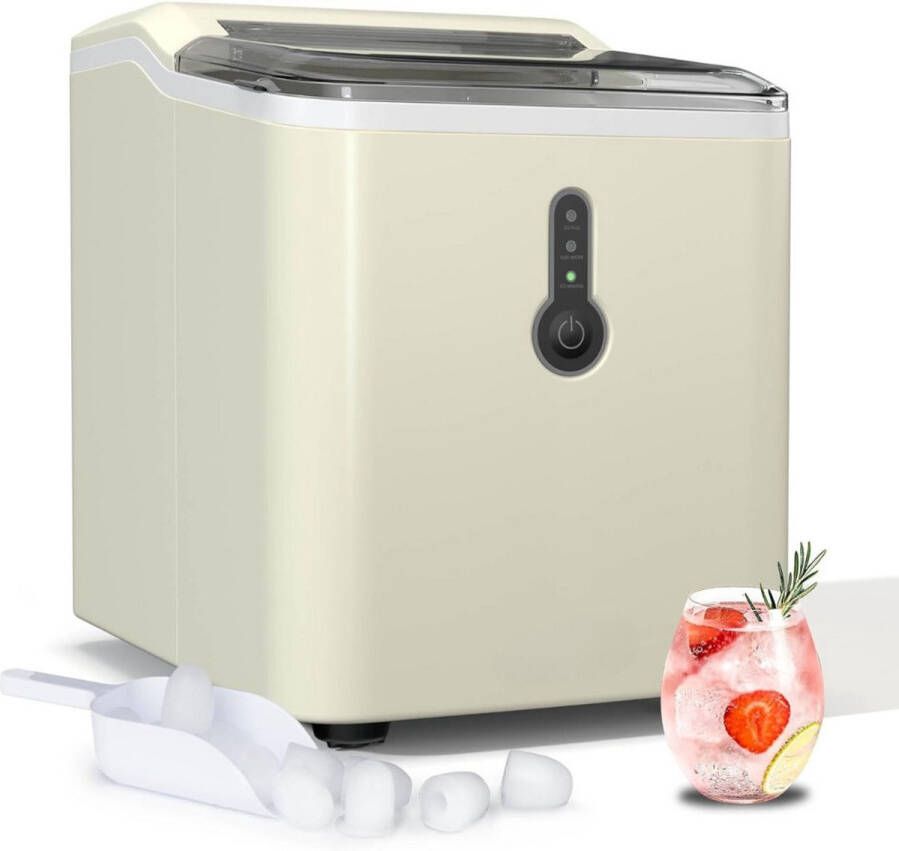 Solene IJsblokjesmachine IJsblokjesmaker Ice Cube Maker – Zelfreinigende Functie Met IJsschep Watertank Draagbaar Voor Thuis Feest Kantoor