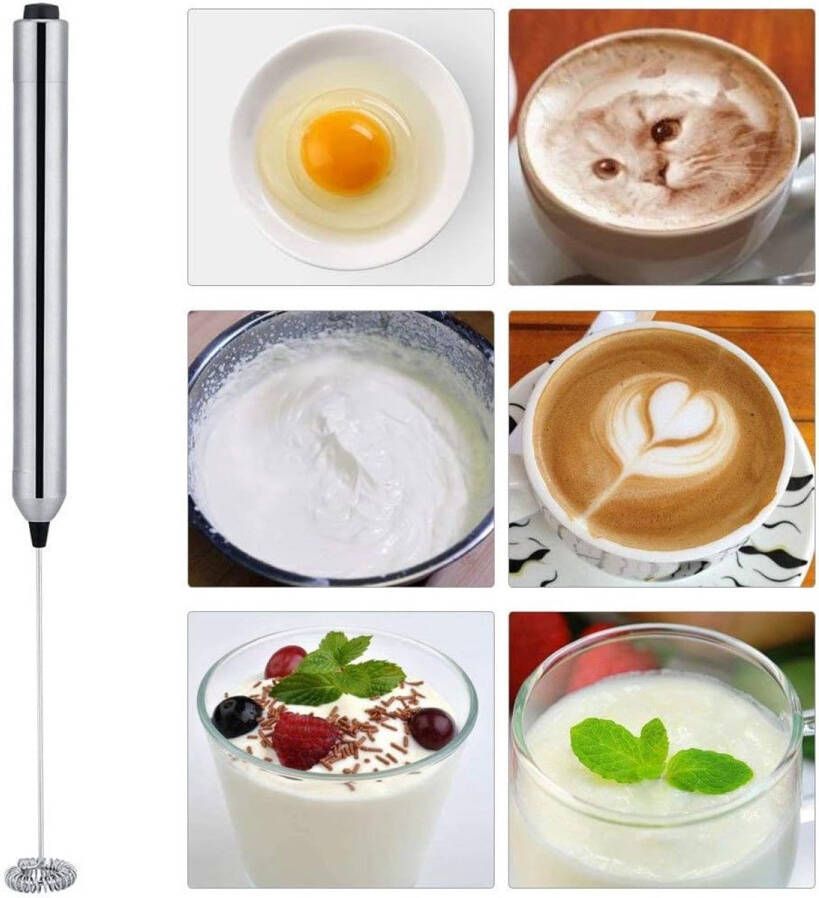 Solid Gadgets Melkopschuimer Handmatige Melkopschuimer RVS Melkopklopper Matcha Klopper Elektrische Melkopschuimer handmatig Schuimklopper Koffie Koffieschuimer