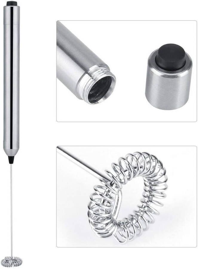 Solid Gadgets Melkopschuimer Handmatige Melkopschuimer RVS Melkopklopper Matcha Klopper Elektrische Melkopschuimer handmatig Schuimklopper Koffie Koffieschuimer - Foto 2