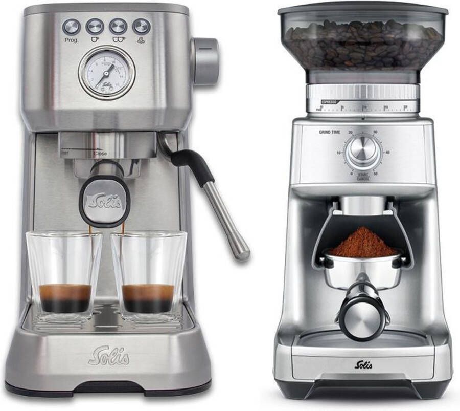 Solis Barista Perfetta Plus 1170 Espressomachine + Caffissima 1611 Koffiemolen