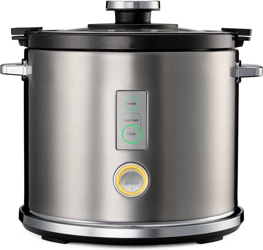 Solis Rice Cooker Multi 8162 Rijstkoker en Stoomkoker Voor Alle Soorten Rijst Stoompan voor Rijst Groente Vis en Meer 650 W 1.2L