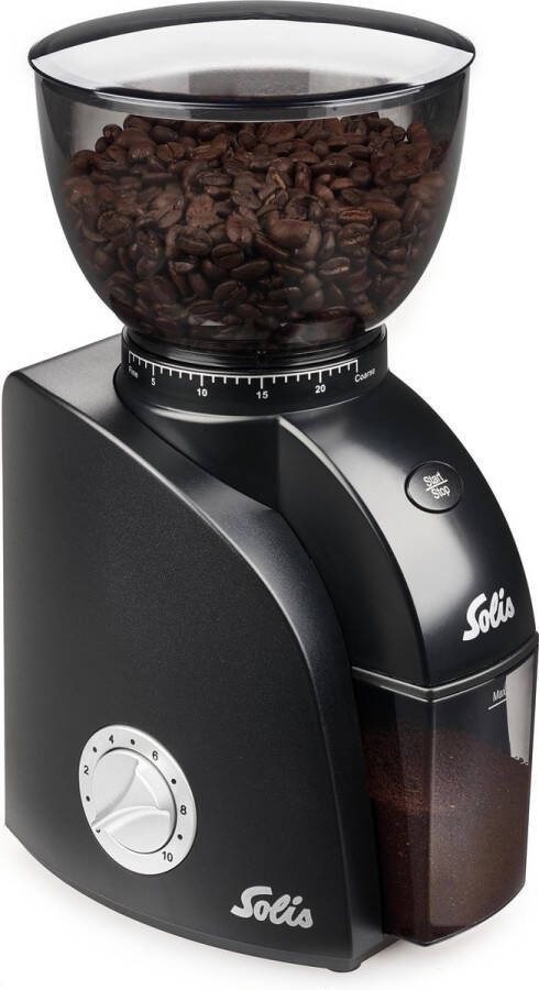 Solis Scala Zero Static 1662 Coffee Grinder Koffiemolen Elektrisch Koffiemaler met 24 Maalinstellingen Antistatisch Zwart - Foto 2
