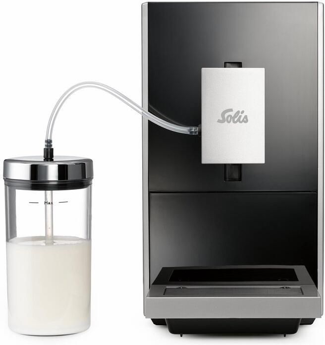 Solis Caffè & Più Volautomatische Espressomachine Koffiemachine Bonenmachine Met Melkreservoir Instelbare Sterkte & Temperatuur Zwart