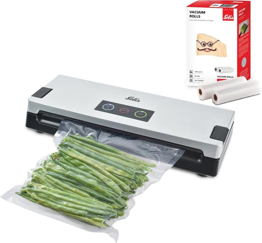 Solis Vac Smart 577 Vacumeermachine Volautomatische Vacuümmachine + 2 vacuümrollen (20 x 600 cm) Grijs - Foto 1
