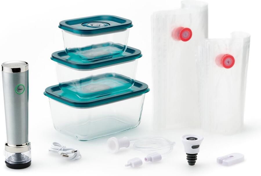 Solis Vac Stick Starter Set Vacuum Sealer Vacuumpomp Wijn USB Oplaadbare Vacuum Sealer Complete Vacumeermachine Set Zonder Snoer Voor het Bewaren van Voedsel