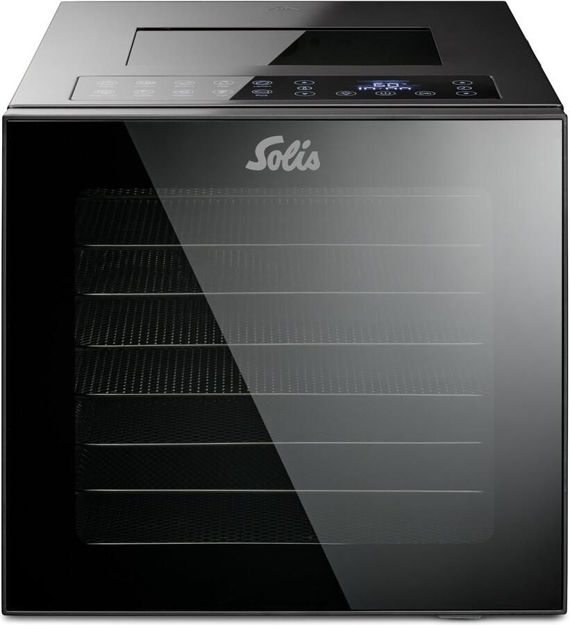 Solis VitaDry Food Dehydrator Voedseldroger Professionele Droogoven 10 Programma s Incl. 8 RVS Droogroosters 35-75°C 800W