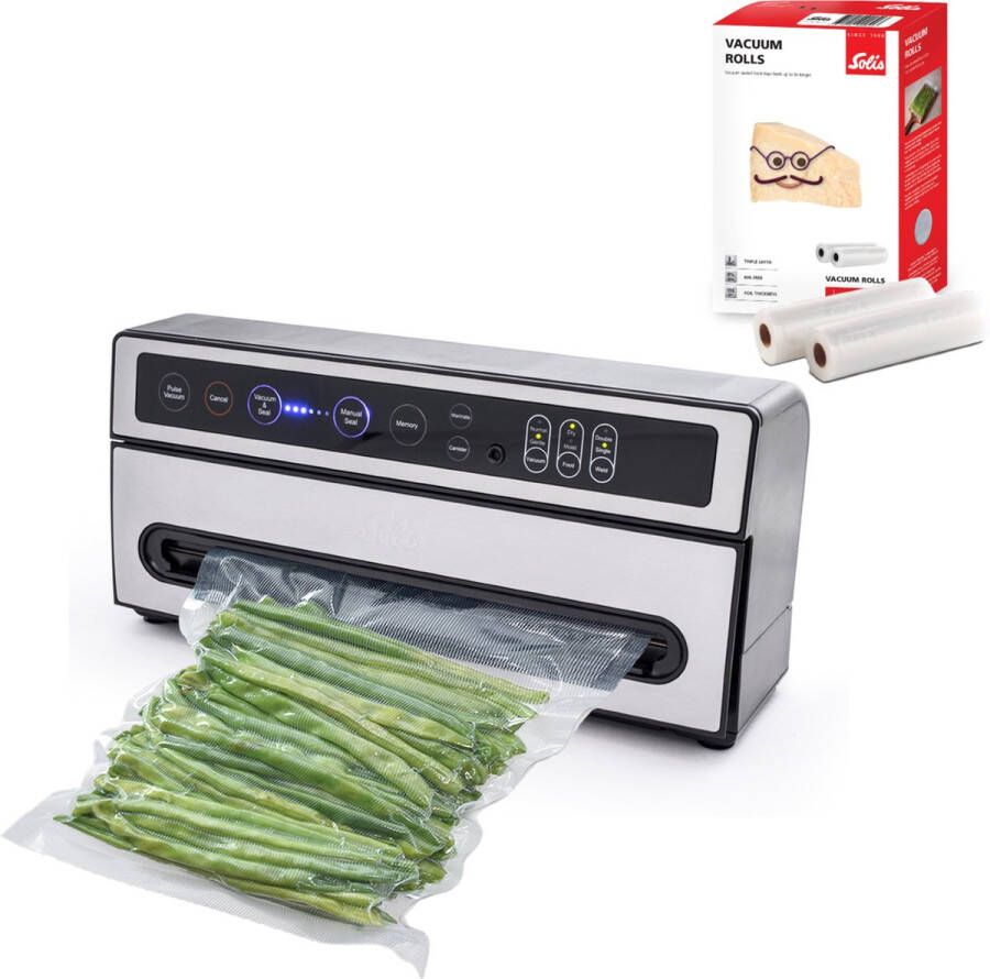 Solis VertiVac 5704 Vacumeermachine Vacuümmachine + 2 Vacuümollen 20 x 600 cm Zilver