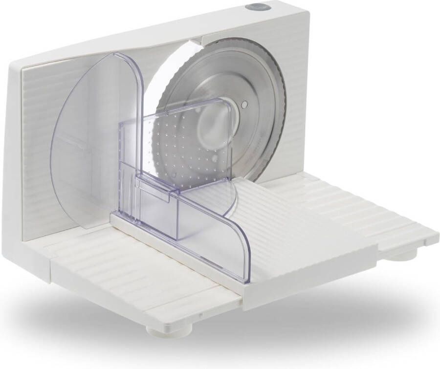 Sommertal Multifunctionele Snijmachine AS170 – 150W RVS Mes met Gegolfde Snede Elektrische Snijmachine Inklapbaar Compact Broodsnijmachine Dikte Verstelbaar (0-15mm)