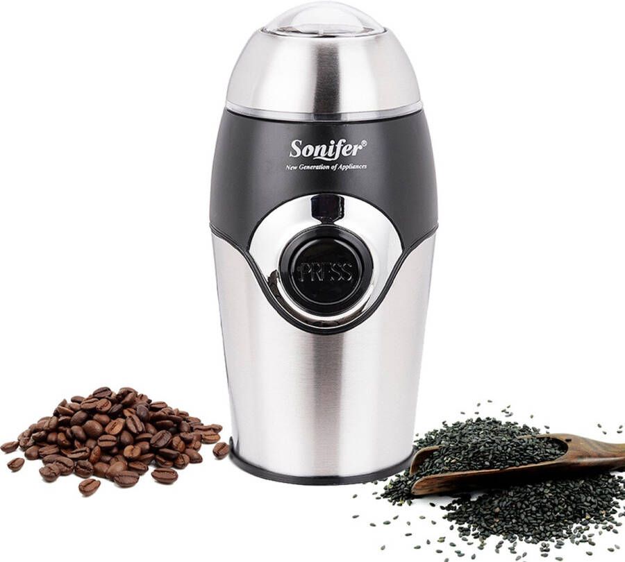 Sonifer SF-3507 Elektrische Koffiemolen – 200W – Roestvrij Staal Compact & Krachtig