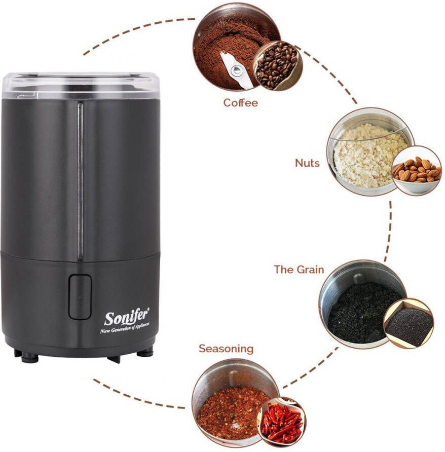 Sonifer SF-3520 Elektrische Koffiemolen 160W Zwart