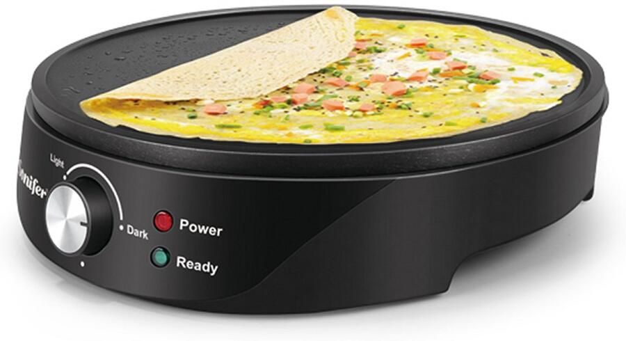 Sonifer SF-6072 Crêpemaker 30 cm 1200W Antiaanbaklaag Instelbare Temperatuur Zwart