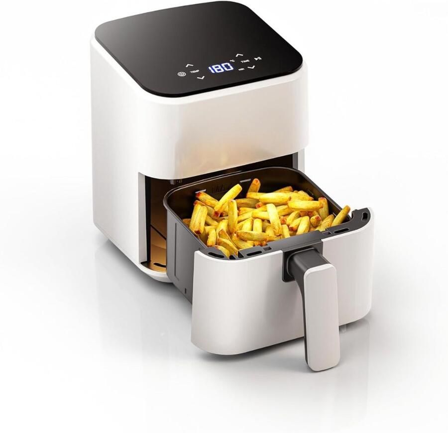 Niva Airfryer Digitaal display Heteluchtfriteuse Wit 26cm x 21cm x 28cm