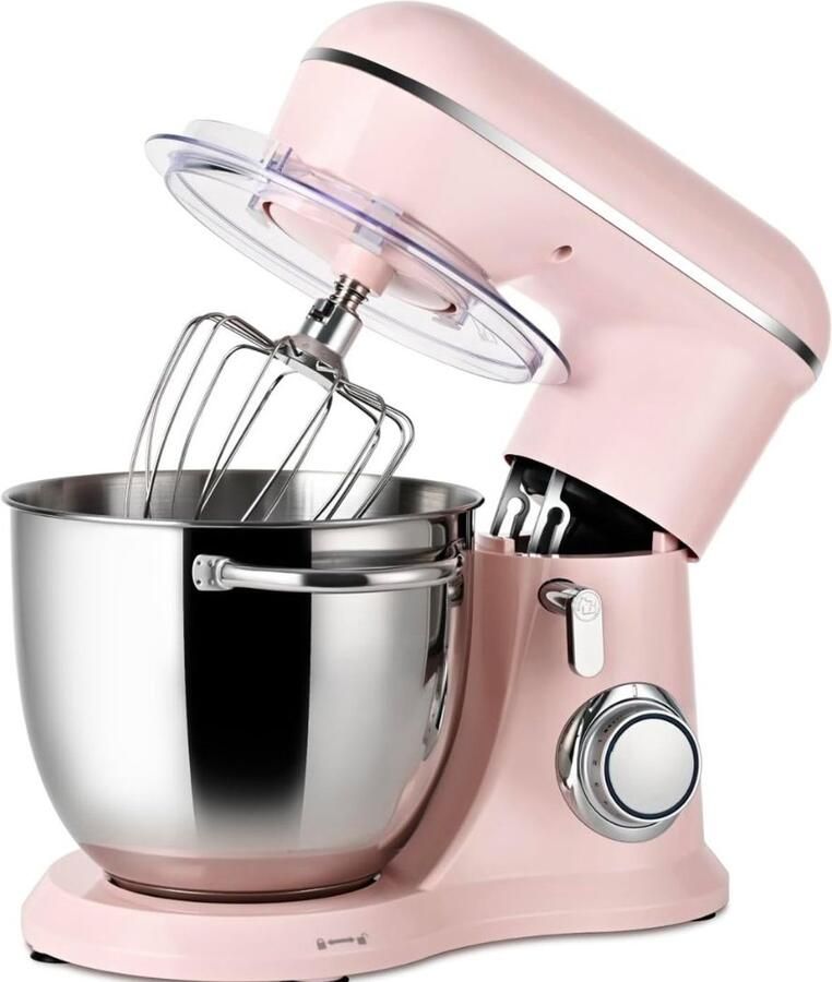 SP Deegmachine Kneedmachine Mixer met Kneedhaak Lichtroze 22cm x 36cm x 34cm