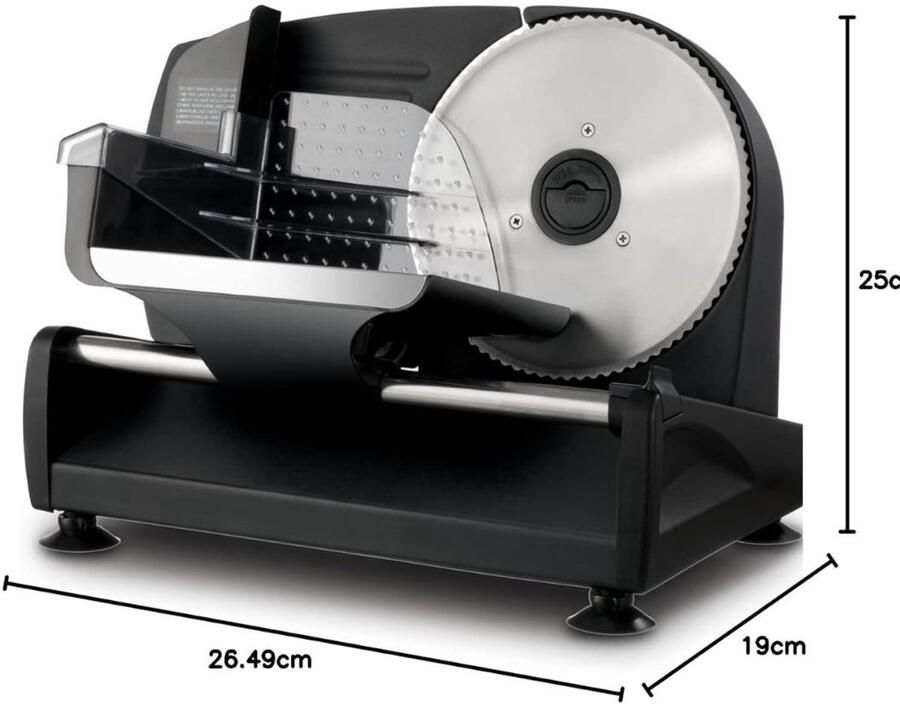 SP Groenten Snijder Elektrisch Groente Snijder Elektrische Hakmolens Zwart 25cm x 19cm x 27cm