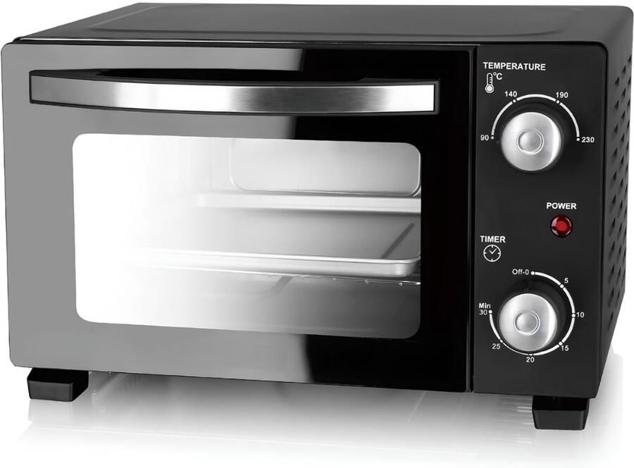 SP Mini Oven Elektrische oven Instelbare Temperatuur Zwart 23cm x 37cm x 31cm