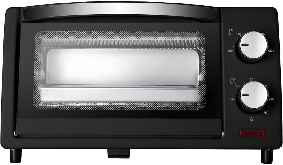 SP Mini-oven Instelbare Thermostaat en Timer Automatische Uitschakeling Zwart 25cm x 37cm x 21cm
