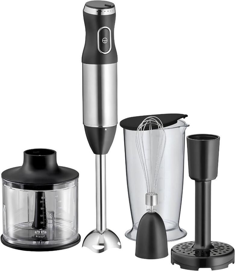 SP Staafmixer Set Roestvrijstalen Staafmixerset Veelzijdige Mixer voor Soepen en Smoothies en Babypap Zwart 10cm x 10cm x 39cm