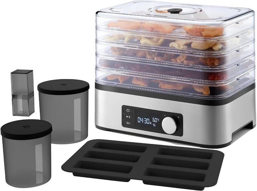 SP Voedseldroger Dehydrator Droogmachine Zwart en Zilver 19cm x 28cm x 21cm