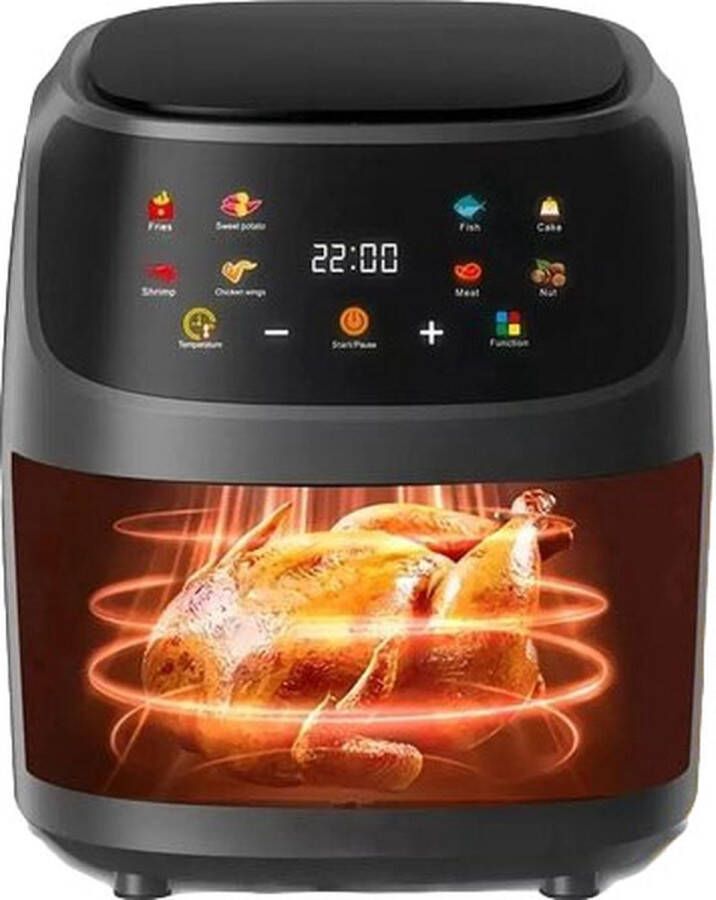 Sparkles & Delight Airfryer XXL Grote Capaciteit Lucht Friteuse 8 liter heteluchtoven Met Lcd-Scherm 2400W